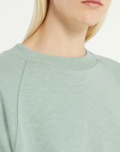 Femme Galeries Lafayette Sweat droit et long en Coton Lenny vert clair