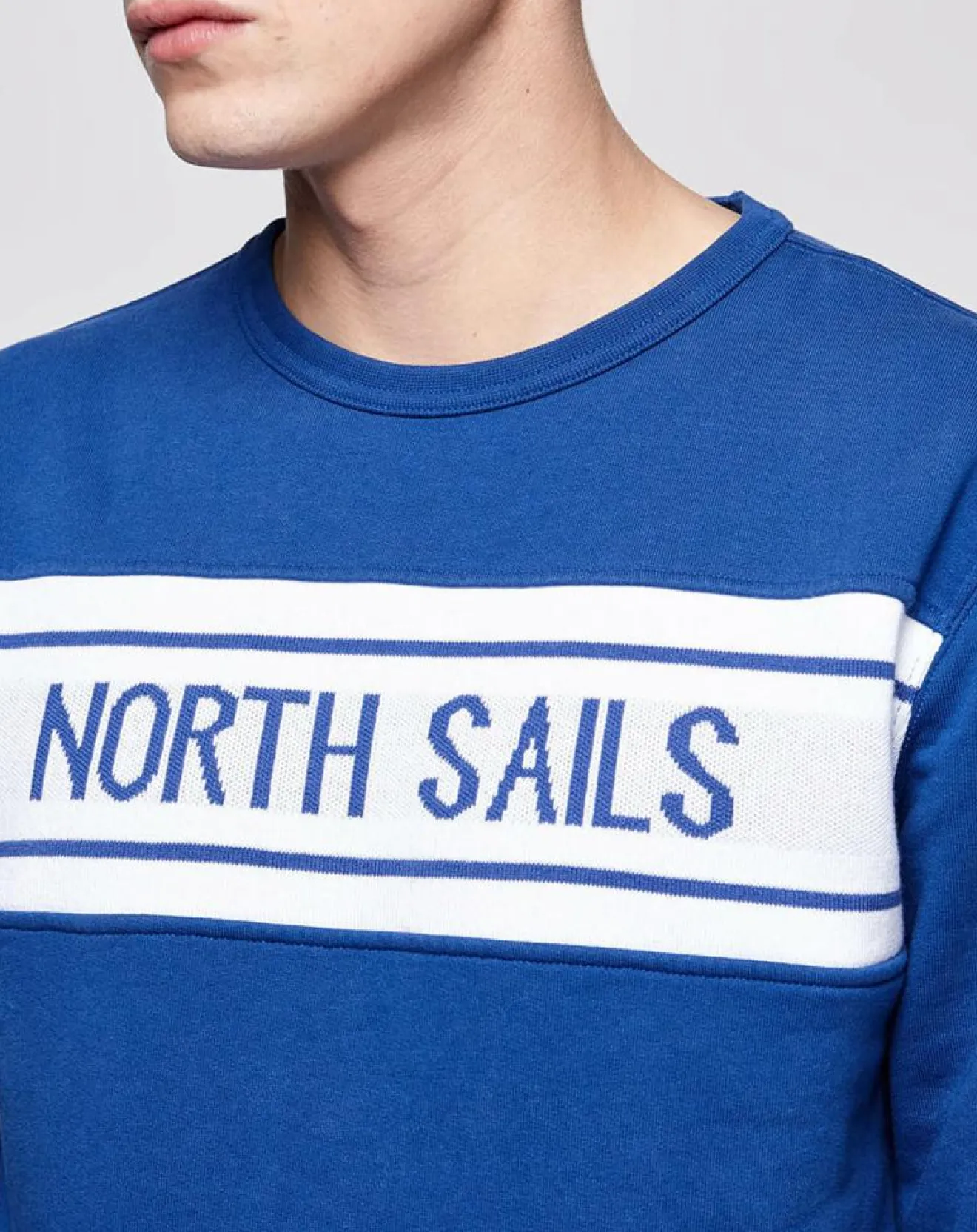Best North Sails Sweat en coton brossé bleu