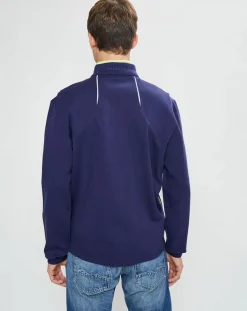 Online Hackett London Sweat en Jersey col montant bleu marine