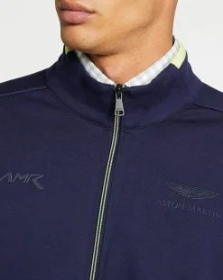 Online Hackett London Sweat en Jersey col montant bleu marine