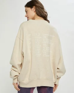 Online Acne Studios Sweat Fa-Ux imprimé beige/violet