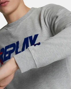 Outlet Replay Sweat Feutre gris clair