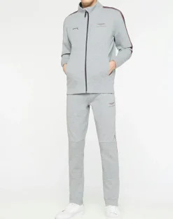 Homme Hackett London Sweat Galon Aston Martin Racing gris chiné