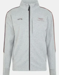 Homme Hackett London Sweat Galon Aston Martin Racing gris chiné
