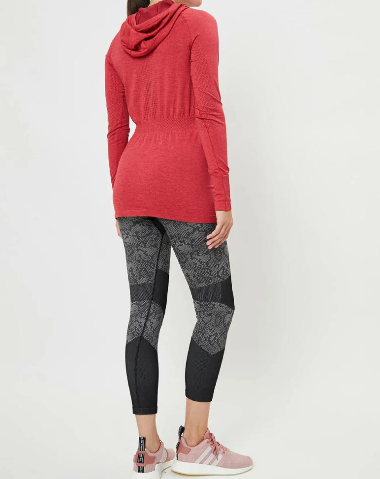 Femme Odlo Sweat léger technique à capuche Irbis Warm rouge/hibiscus