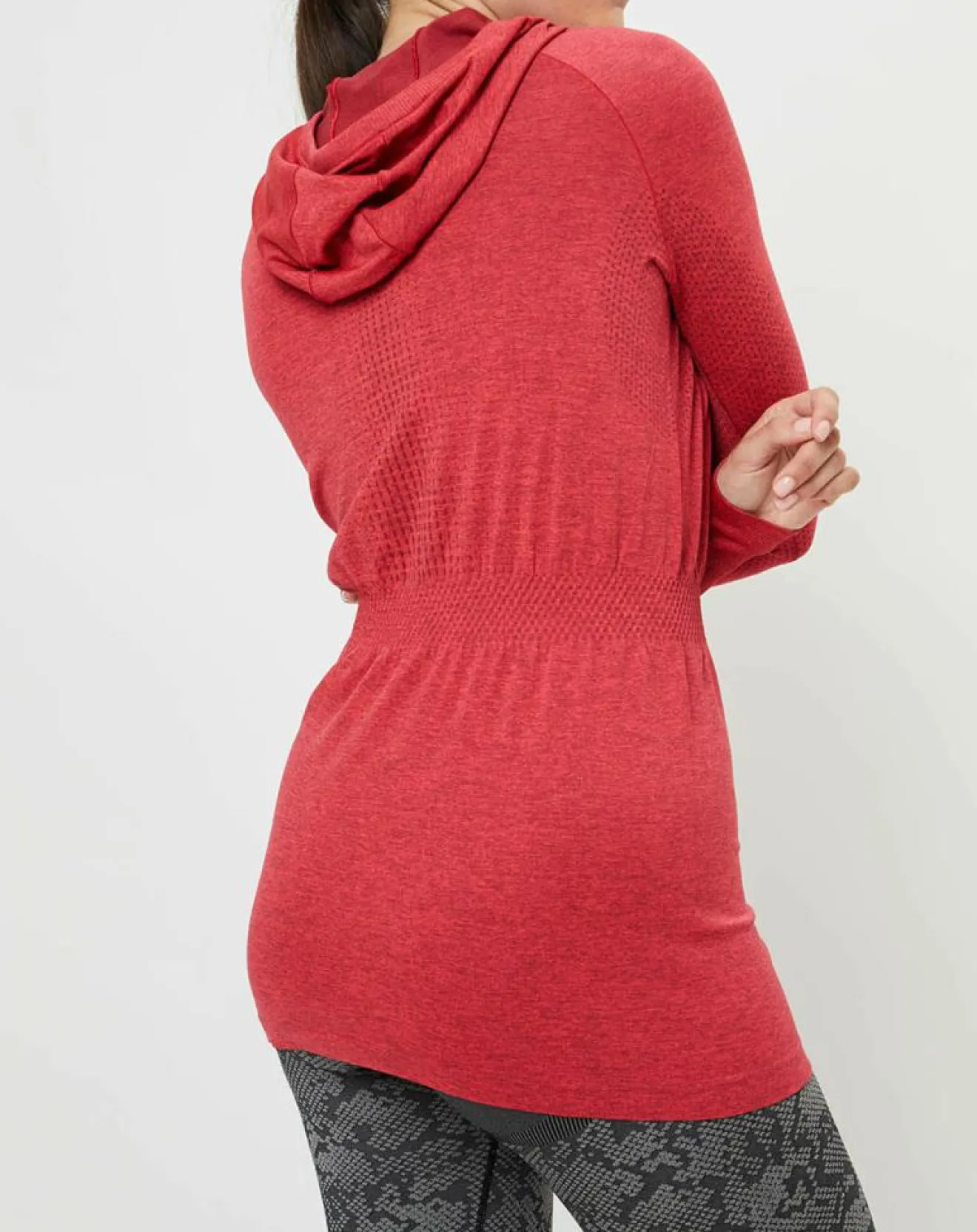 Femme Odlo Sweat léger technique à capuche Irbis Warm rouge/hibiscus
