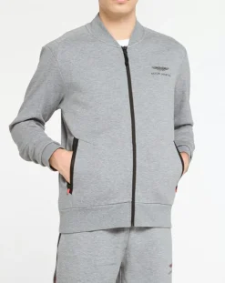 Homme Hackett London Sweat Motard Aston Martin Racing gris clair