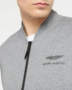 Homme Hackett London Sweat Motard Aston Martin Racing gris clair