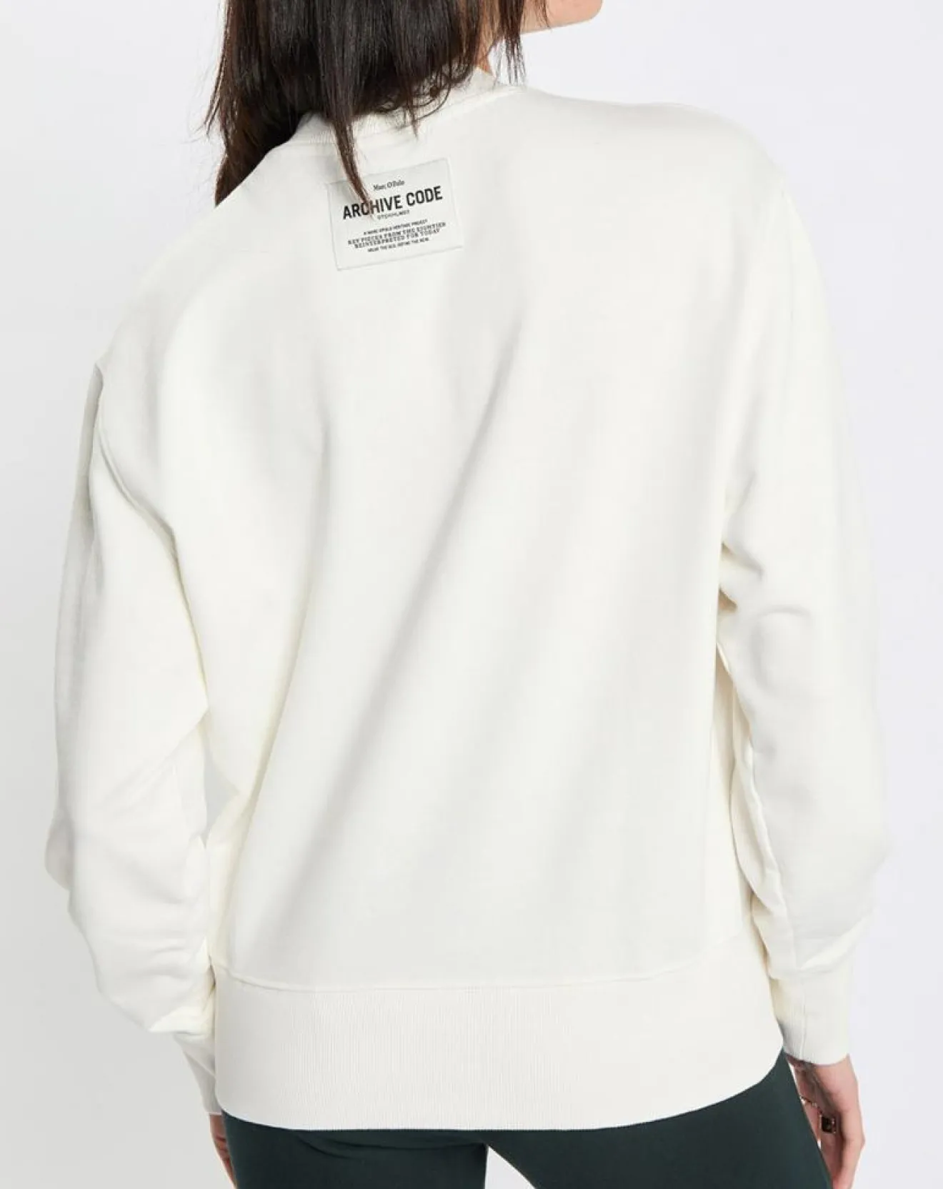 Outlet Marc O'Polo Sweat Oversized Lady Di blanc