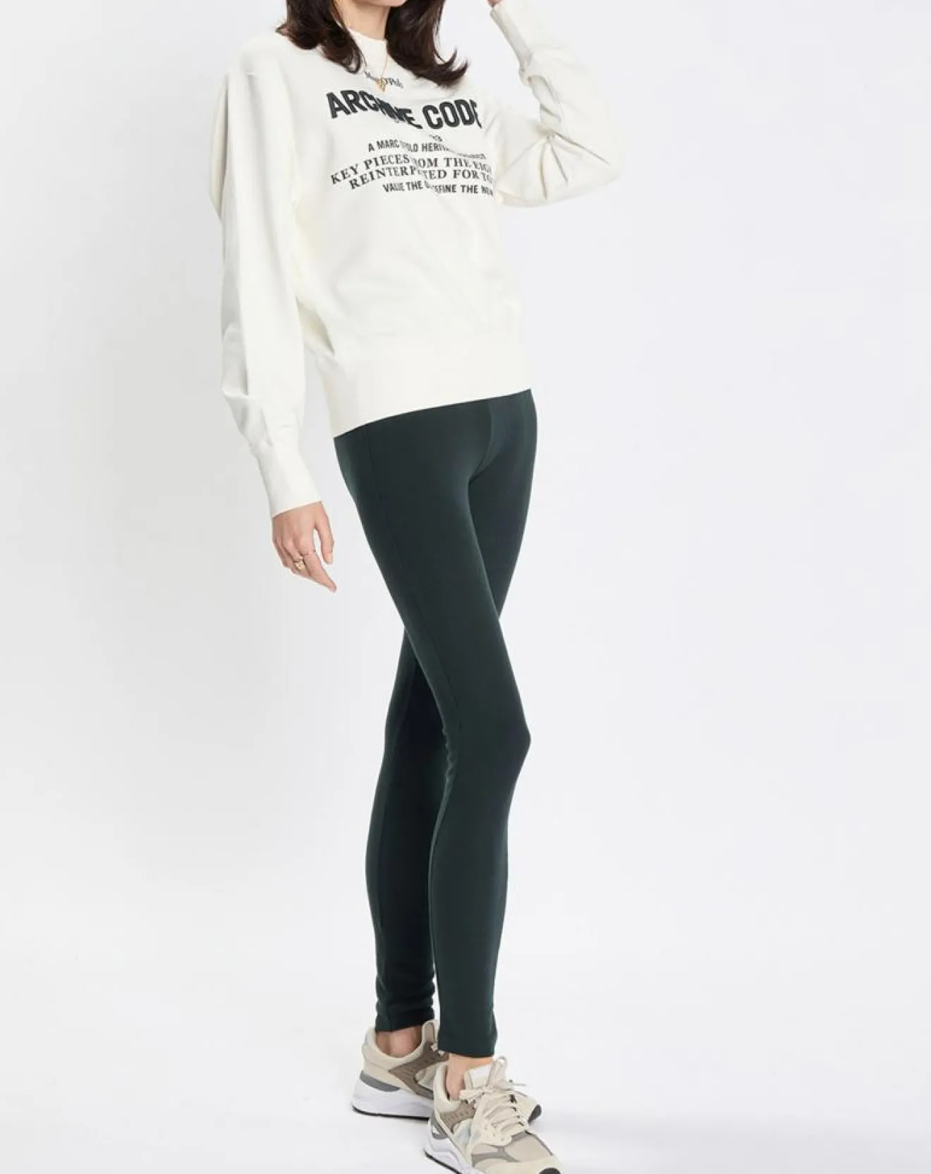 Outlet Marc O'Polo Sweat Oversized Lady Di blanc