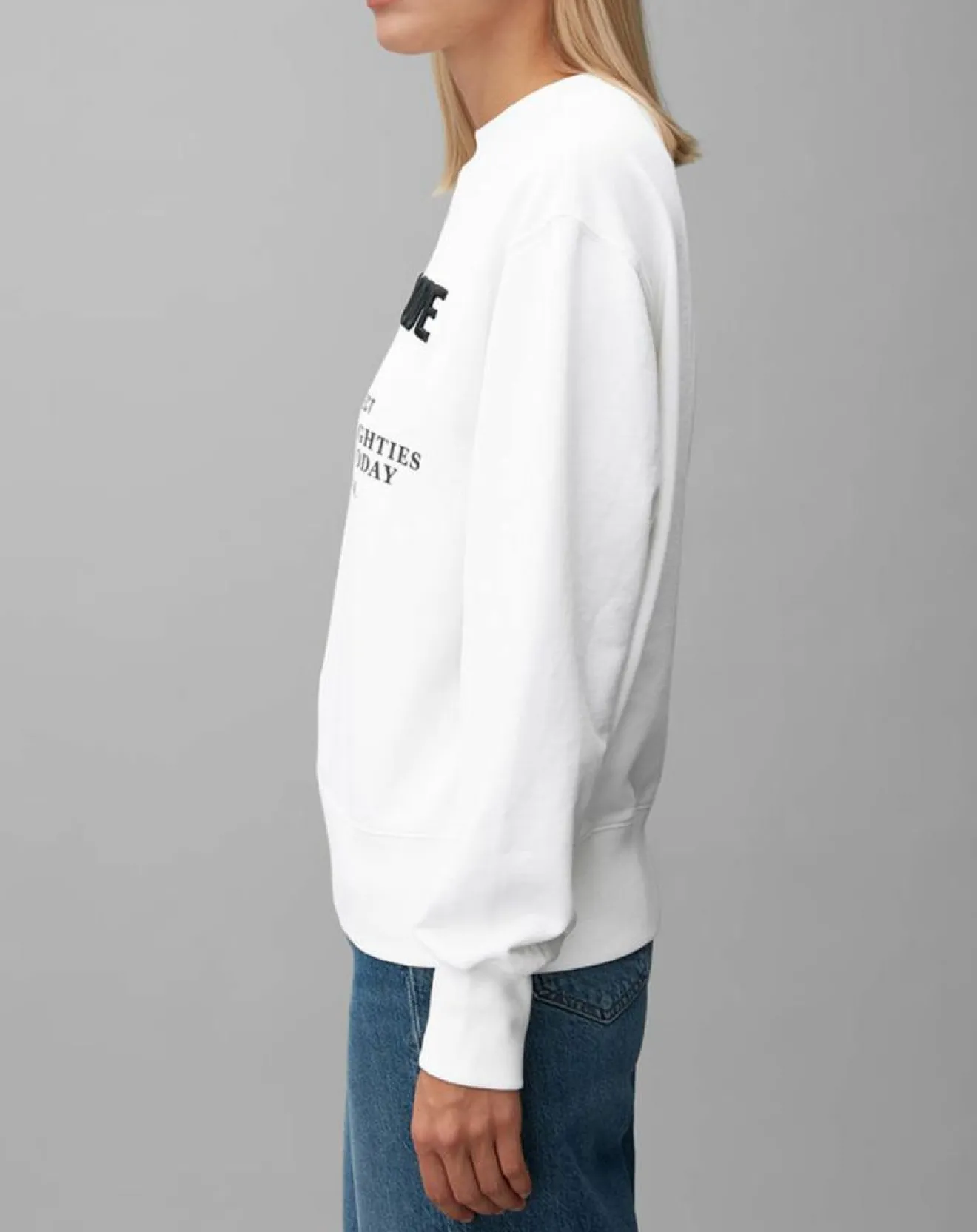 Outlet Marc O'Polo Sweat Oversized Lady Di blanc