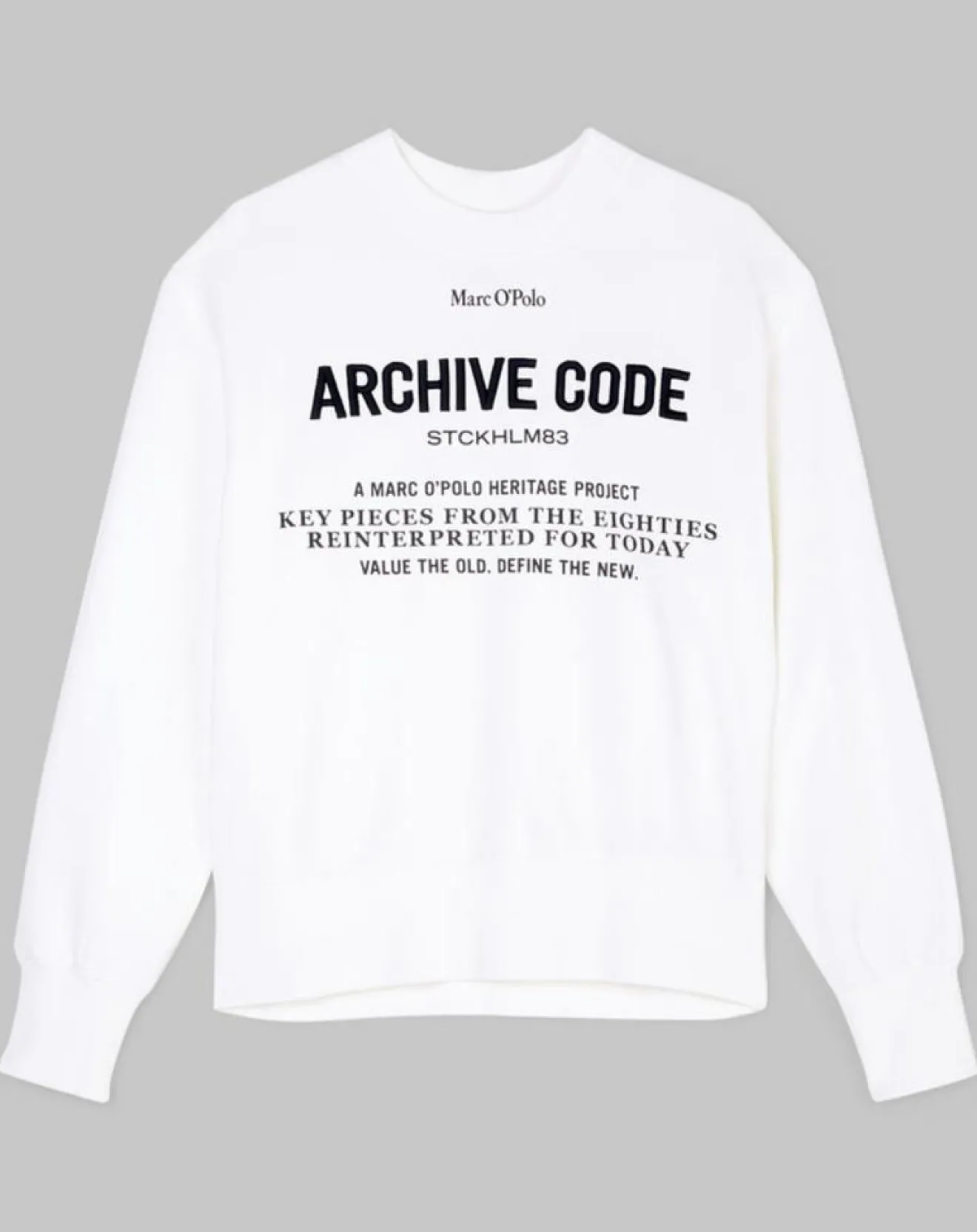 Outlet Marc O'Polo Sweat Oversized Lady Di blanc