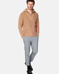 Homme C & JO Cachemire Sweat Thomas camel fonce