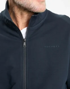 Homme Hackett London Sweat zip montant Sport bleu marine