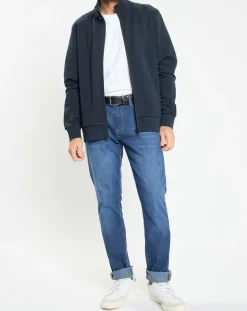 Homme Hackett London Sweat zip montant Sport bleu marine