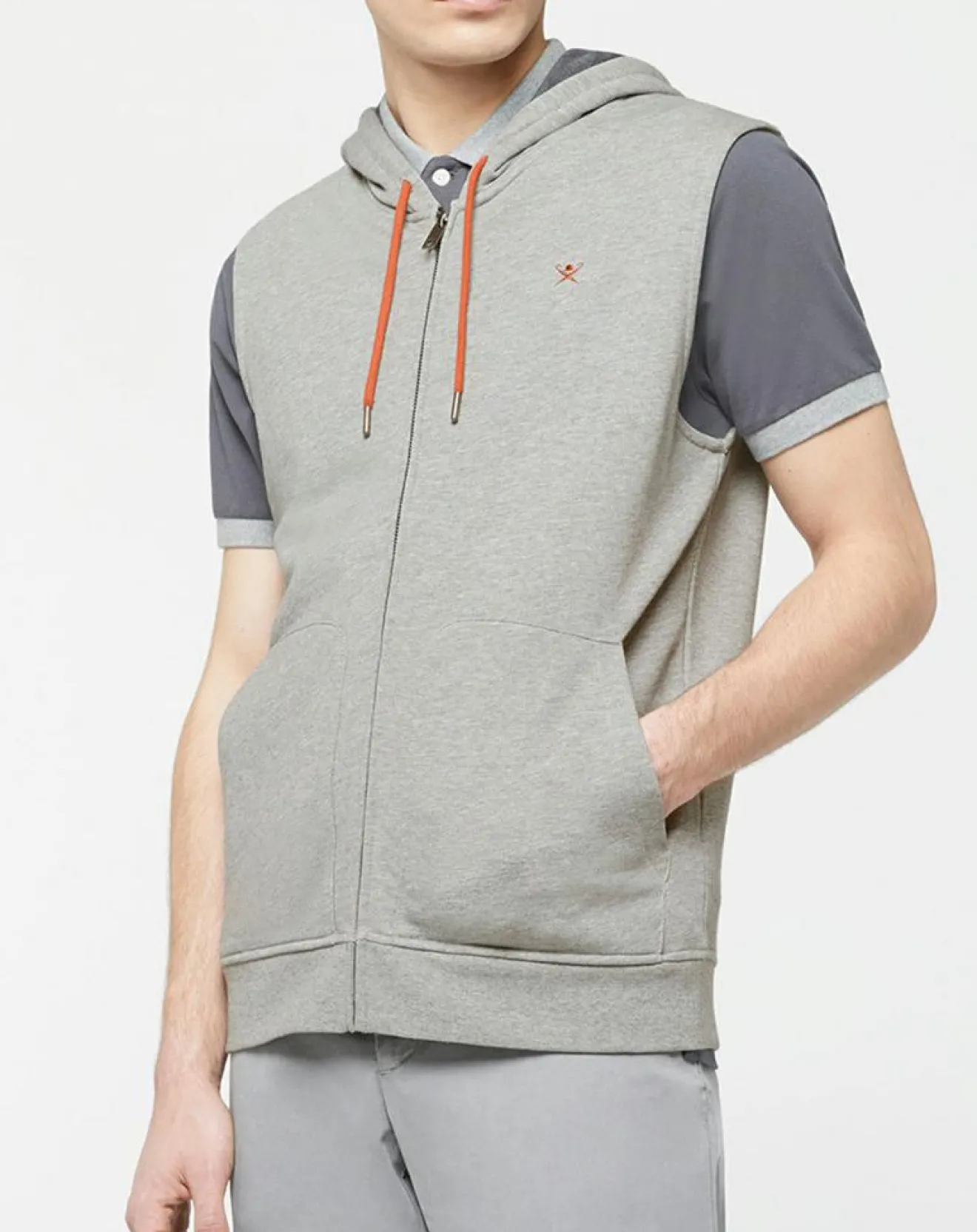 Best Hackett London Sweat zippé à capuche gris