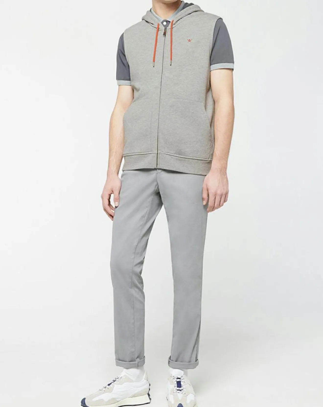 Best Hackett London Sweat zippé à capuche gris