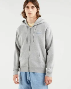 Homme Levi's® Sweat zippé Graphic Logo Outline gris