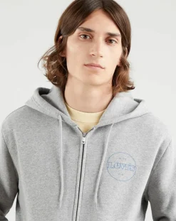 Homme Levi's® Sweat zippé Graphic Logo Outline gris