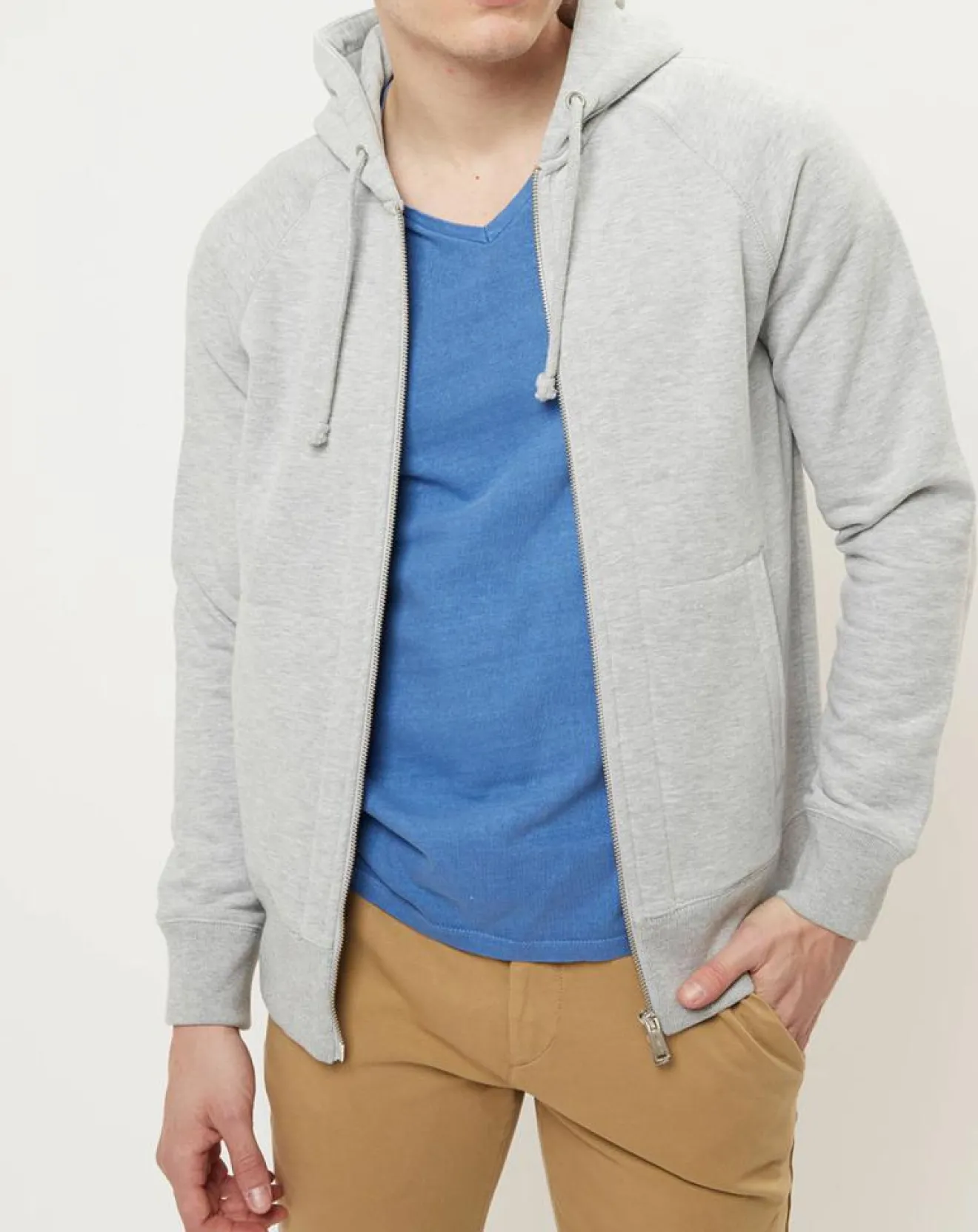 Best Marc O'Polo Sweat zippé intérieur polaire regular fit gris chiné