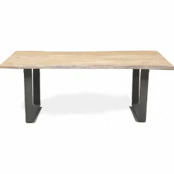 Bois & Chiffons Table à manger en acacia massif acacia forest brut - 240x100x76 cm