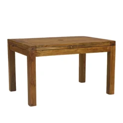 Best Bois & Chiffons Table à manger rectangulaire allonge Acacia Gordon Naturel - 130x90x78 cm