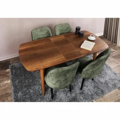 Hot Wooden Art Table à manger Retro marron -130+30x75x80 cm