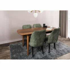 Hot Wooden Art Table à manger Retro marron -130+30x75x80 cm