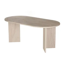 Homitis Table à manger Sablin travertin - 180x75x89.5 cm