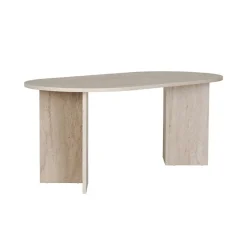 Homitis Table à manger Sablin travertin - 180x75x89.5 cm