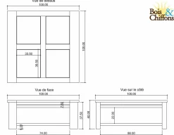 Outlet Bois & Chiffons Table basse carrée Acacia Moon Marron - 100x100x40 cm