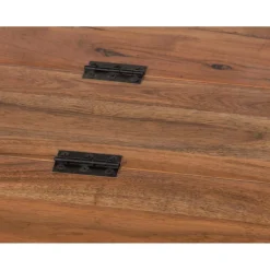 New Bois & Chiffons Table basse coffre carrée en acacia massif Naturel - 85x85x50 cm