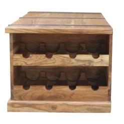 Hot Bois & Chiffons Table basse coffre rectangulaire en acacia massif Marron - 100x55x45 cm