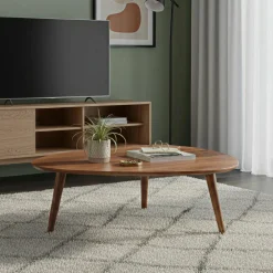 Bois & Chiffons Table basse losange 117X105X40 en manguier massif Marron - 117x105x40 cm