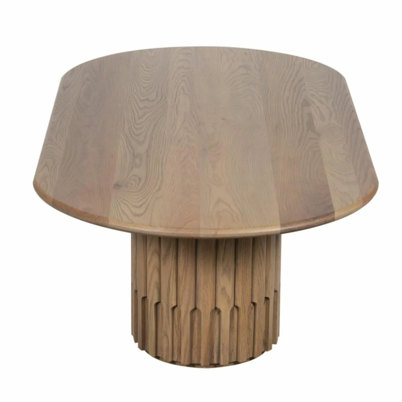 Discount Bois & Chiffons Table basse ovale Chêne Dalta Marron - 152x76x42 cm