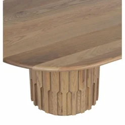 Discount Bois & Chiffons Table basse ovale Chêne Dalta Marron - 152x76x42 cm