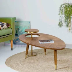 Bois & Chiffons Table basse ovale Kensington MERCANA Marron - 130x70x50 cm