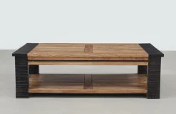 Bois & Chiffons Table basse rectangulaire Acacia Moon Naturel - 130x70x40 cm