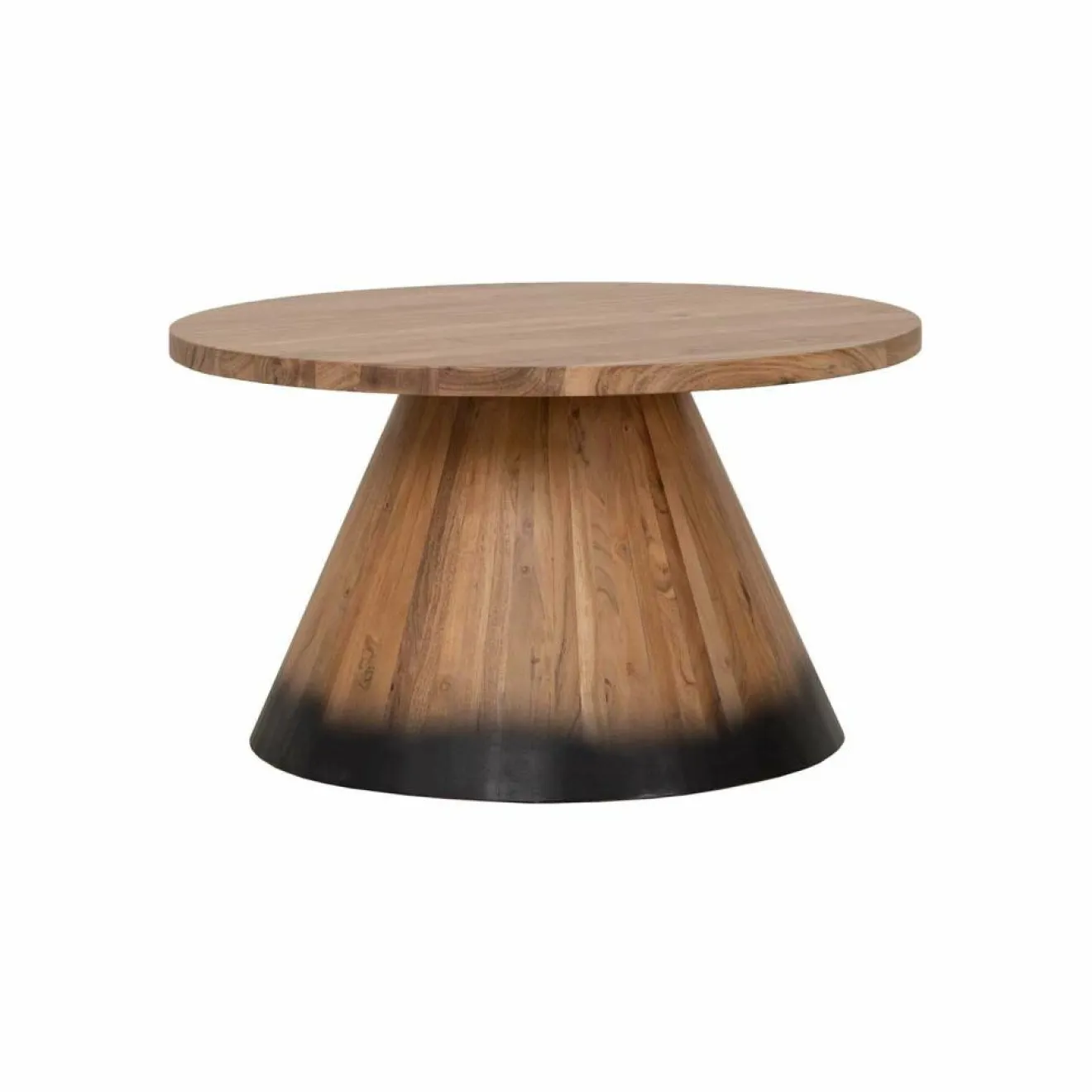 Best Bois & Chiffons Table basse ronde bois 80 cm Acacia Dimona Naturel - 80x80x45 cm