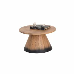 Best Bois & Chiffons Table basse ronde bois 80 cm Acacia Dimona Naturel - 80x80x45 cm