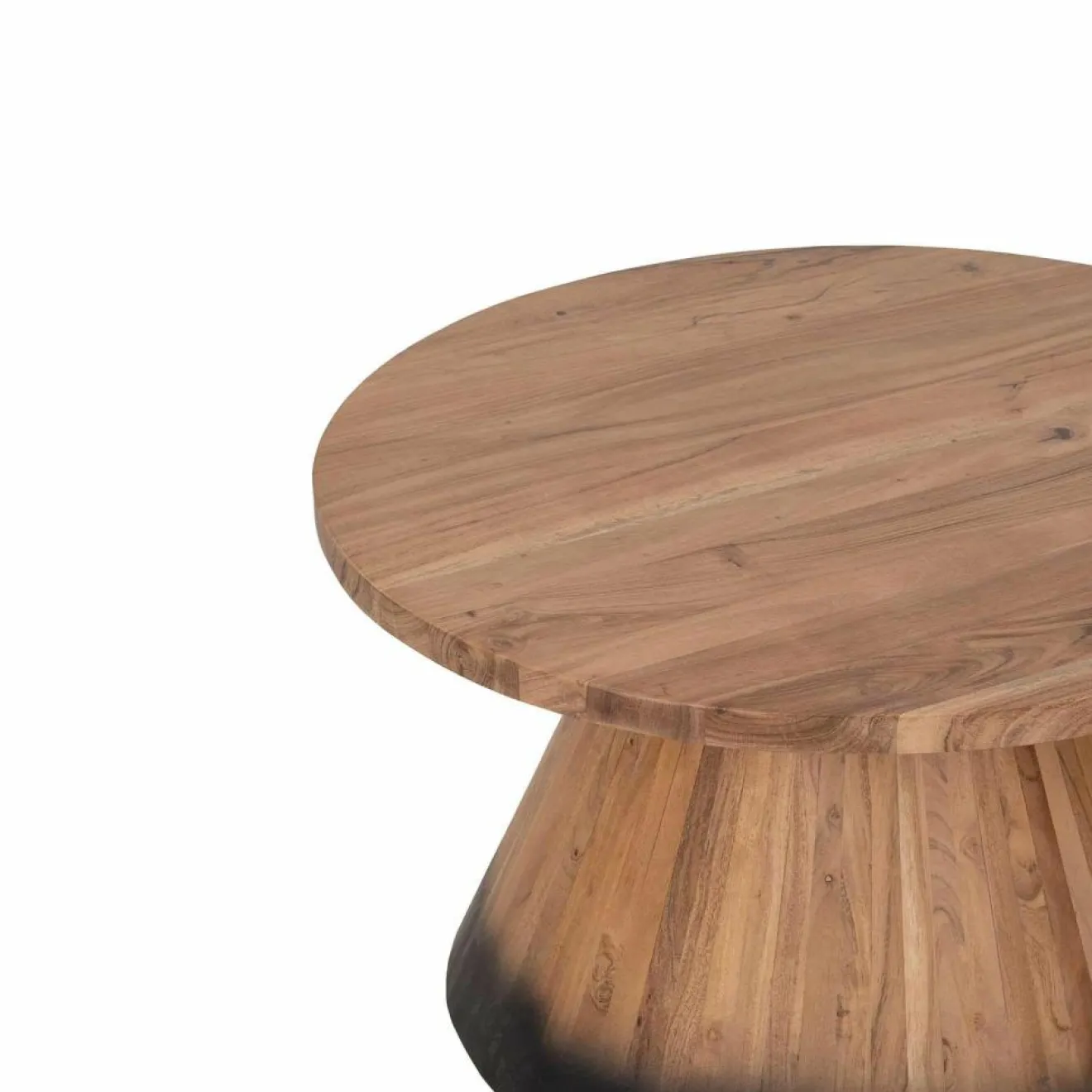 Best Bois & Chiffons Table basse ronde bois 80 cm Acacia Dimona Naturel - 80x80x45 cm