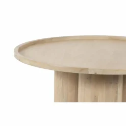 Discount Bois & Chiffons Table basse ronde Mango Barloo Beige - 89x89x43 cm