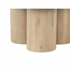 Discount Bois & Chiffons Table basse ronde Mango Barloo Beige - 89x89x43 cm