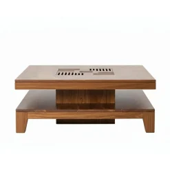 Bois & Chiffons Table basse 110x110 cm Acacia Kavish II Marron - 110x110x40 cm