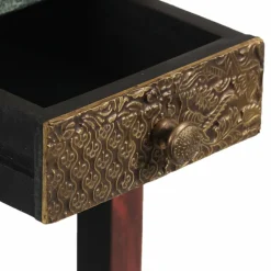 Sale Bois & Chiffons Table d'appoint 1 tiroir Manguier Pushkar Naturel - 30x30x75 cm