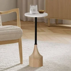 Sale Bois & Chiffons Table d'appoint pour canapé Mango Madsoni Naturel - 24x24x56 cm