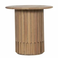 Clearance Bois & Chiffons Table d'appoint ronde pour canapé Chêne Dalta Marron - 56x56x56 cm