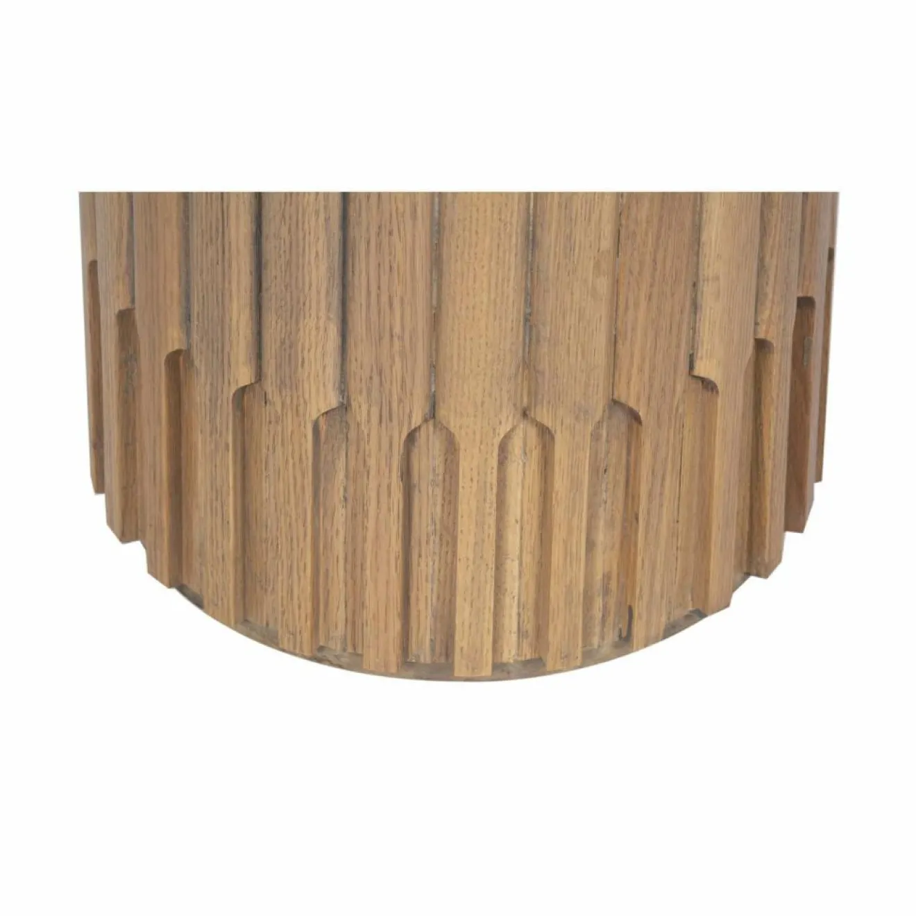 Clearance Bois & Chiffons Table d'appoint ronde pour canapé Chêne Dalta Marron - 56x56x56 cm