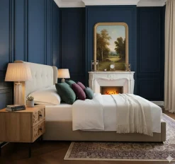 Bois & Chiffons Table de chevet 2 tiroirs Manguier Sculture Beige - 45x40x45 cm