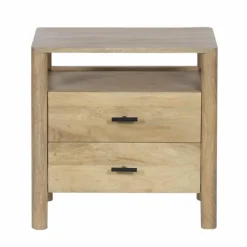 Hot Bois & Chiffons Table de chevet 2T Mango Matan Beige - 57x40x57 cm